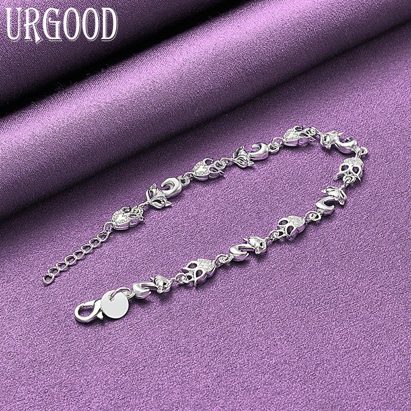 925 Sterling Silver Romantic AAA Zircon Bracelet Fashion Jewelry