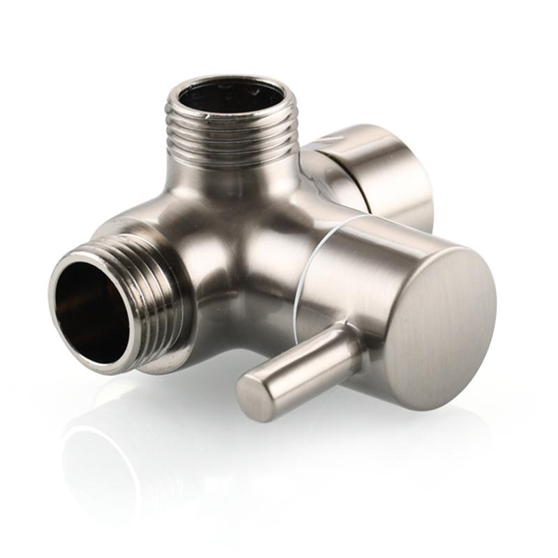 for T Shape Brass Shower Arm Diverter Creative Household 3 Way Diverter Universal Adapter Connector for Angle for Va