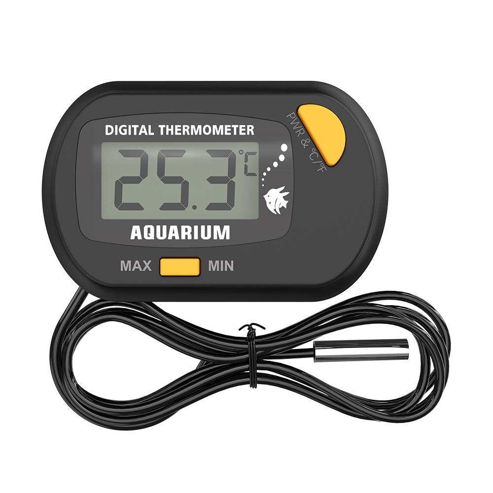 Second-Gen Submersible Fish Tank Thermometer with Probe & Suction Cup for Aquarium, Reptiles, or Turtles - YS70