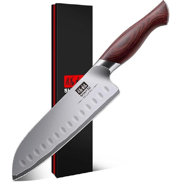 SHAN ZU Chef Knife 8 Inch, High Carbon Japanese 10Cr15Mov Stainless Steel Kitchen Professional Cooking Knife, Ultra Sharp Japanese Knife with