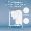 Kids Garment Bag, 30inch x 18inch White Breathable Clothes Cover for Baby Toddler and Child Garment Bag for Kids suit, Kids Garment Bags For Travel