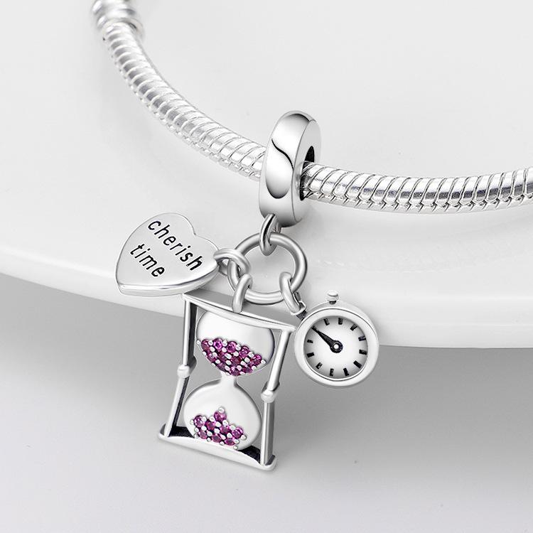 S925 Silver Handmade Jewelry Accessories Bracelet Necklace Keychain Sports Skate Shoes Decorative Pendants