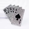 Creative Alloy Diamond Hip Hop Poker Flush Brooch Men'S And Women'S Suit Collar Pin
