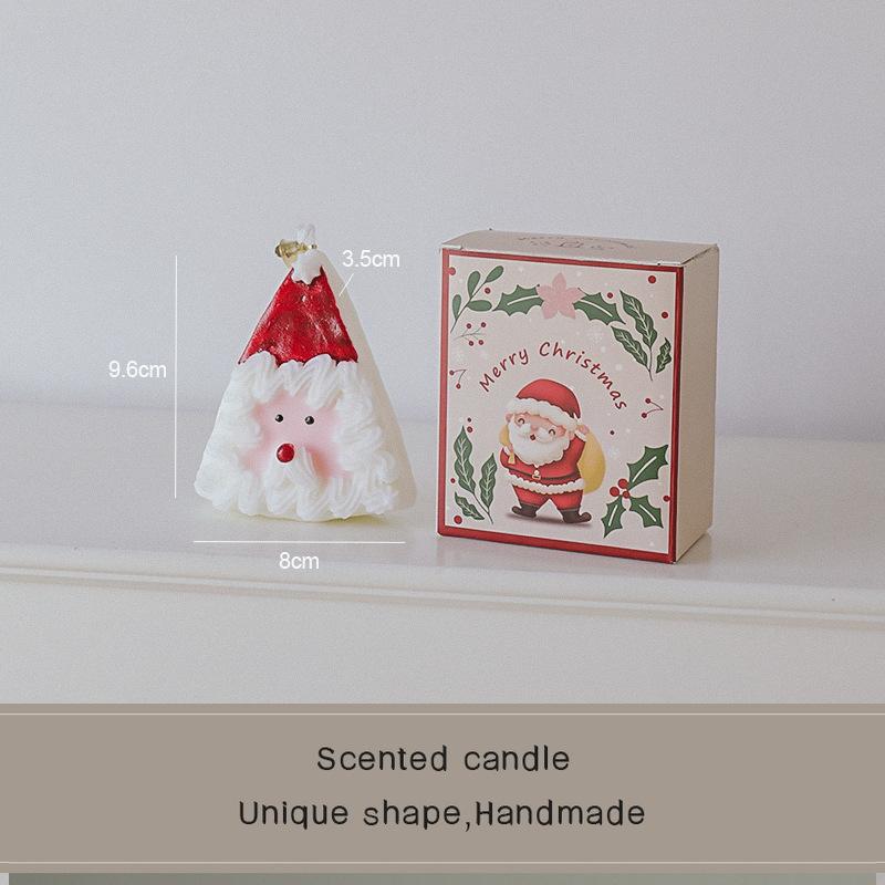 

Рождественский торт Клаус Ароматизированная свеча Сувенирная свеча Ароматизированный подарок Рождественский воск ручной работы 2