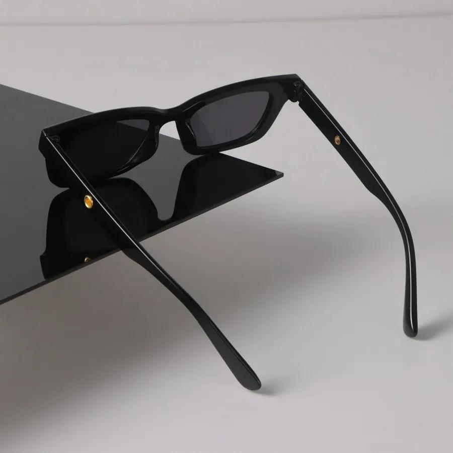 Luxury Sunglasses Women Men Cat Eye Mirror Square Brand Designer Black Sun Glasses Trendy Eyewear Small Frame Cool