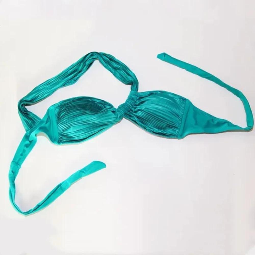 Two-piece swimsuit, turquoise, shoulder strap, balconette, s Two-piece swimsuit, turquoise, shoulder strap, balconette, s