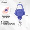 Booms Fishing XW80 Reel Keychain with Set of 3 Key Extendable Reel Length Loss 3 Colors Carabiner, Reels, 70cm, Prevention, (Black, Green, Blue)