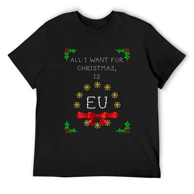 Vše, co chci k Vánocům, je EU Tričko oversized tričko levné věci rychleschnoucí trička na cvičení pro muže