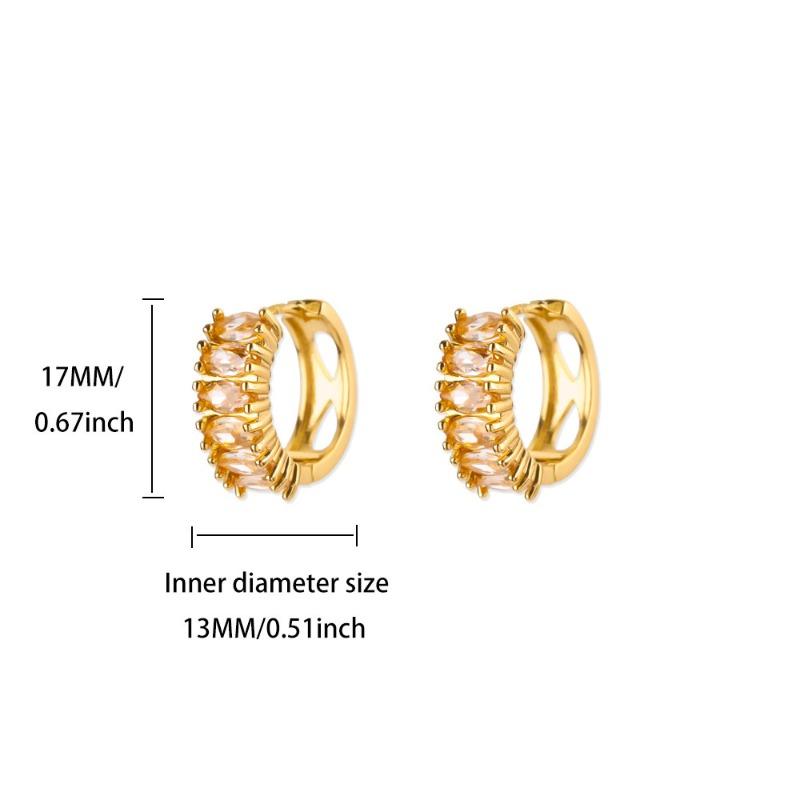 

Модные серьги-клипсы из циркона в стиле легкой роскоши, женственные серьги с темпераментным дизайном, универсальные