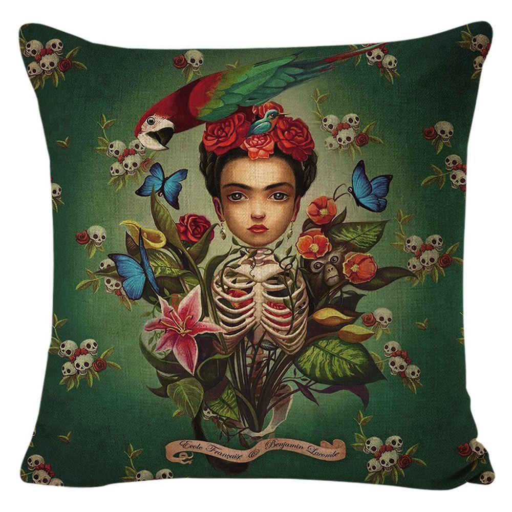 Kissenbezug Frida Kahlo Zierkissen Heim Sofa Kissen