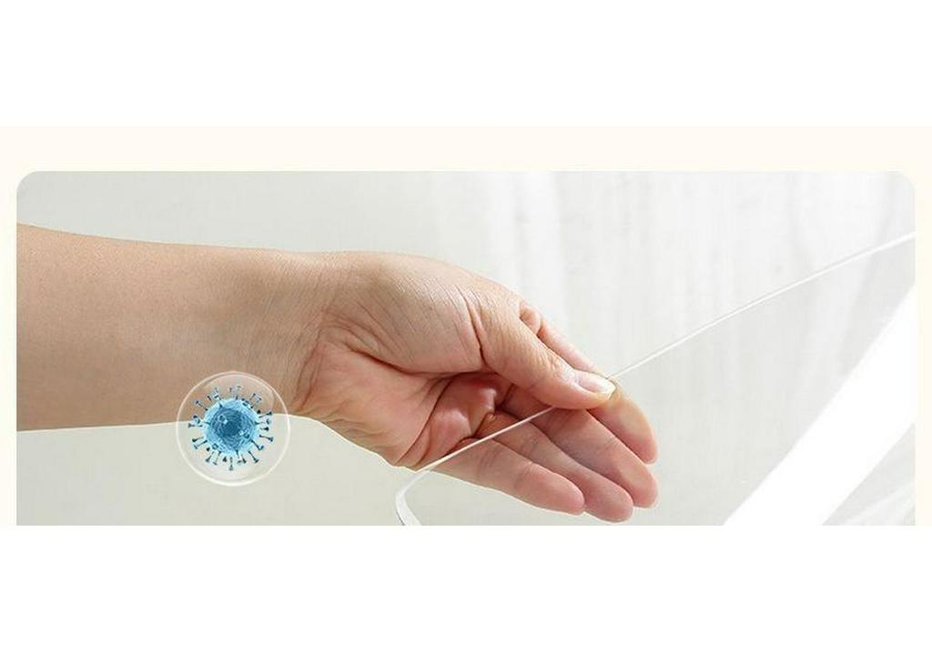 Extra Thick Odorless Soft Glass PVC Table Mat - 5mm Transparent, Waterproof, Anti-scalding, Wash-Free for Dining or Coffee Table.