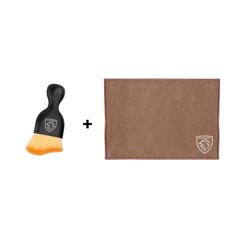 Car Suede Cleaning Cloth Air Vent Soft Brush Auto Clean Tools For Peugeot 3008 5008 208 308 508 2008 408X 108 Wheel Center CapK