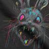 Crazy Rabbit T-Shirts Paint Horror Halloween Men Crew Neck Cotton T Shirts Weird Funny Short Sleeve Tee Plus Size