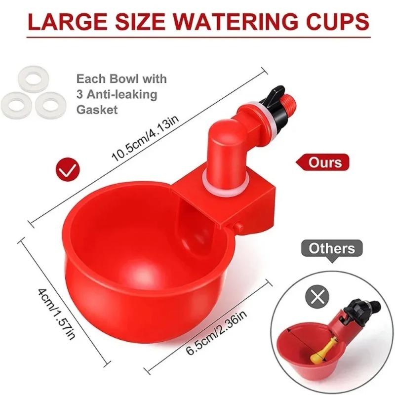 5/50 PEZZI Tazza per bere il pollo Bevitore automatico Mangiatoia per polli Mangiatoia per l'acqua Ciotola per bere Mangiatoia per l'acqua per pulcini Anatra Oca Quaglia