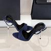 Fashion Pointed Toe Belt Buckle Super High Heel Women Sandals Fashion Open Toe Thin Heel Sandals Simple Comfortable Ankle Strap Pumps