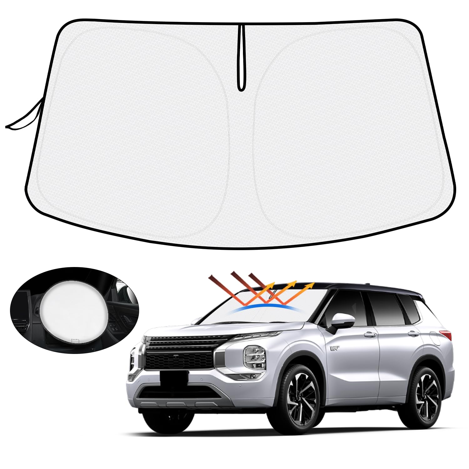 

Mozan Mitsubishi Outlander GN0W Тип Солнцезащитный козырек для лобовых стекол, 3-е поколение, тип GN0W, 2021-настоящее время Mitsubishi Outlander GN0W model красный