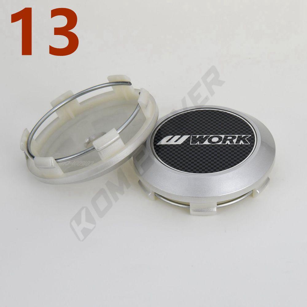 4PCS OD 68MM / ID 64MM Center Rim Cap WORK EMOTION EQUIP MEISTER VS Emblem Wheel Cover Cap Wheel Hub Cap