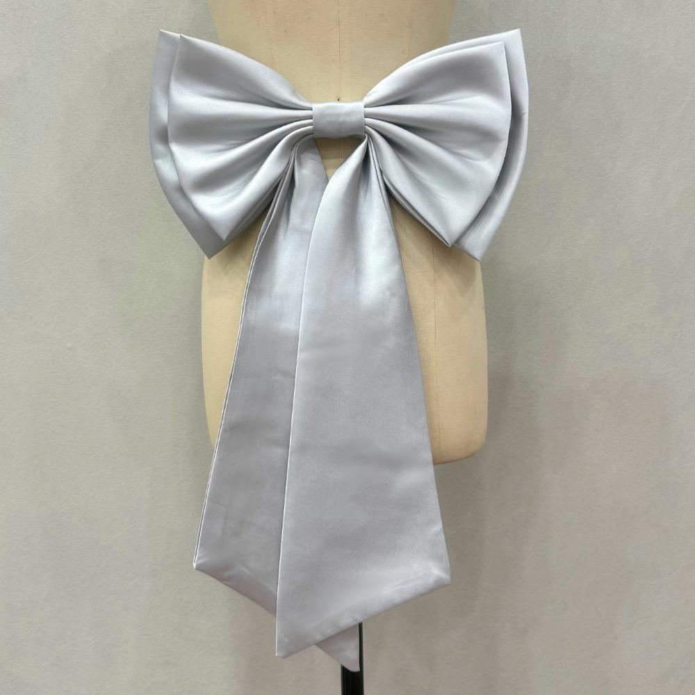 Large Bowknot Waist Ornament Satin Tulle Bow Bow Knots Accessories Sophisticated Gown