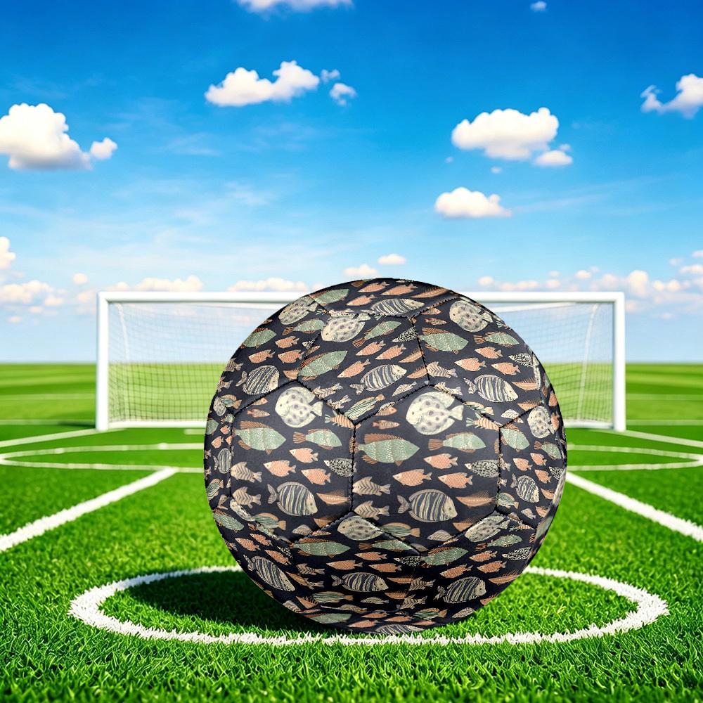 1pc Fish Size 5 Soccer Ball Professional Match Training Football Indoor &Outdoor Sports Ball Lightweight Durable C6586