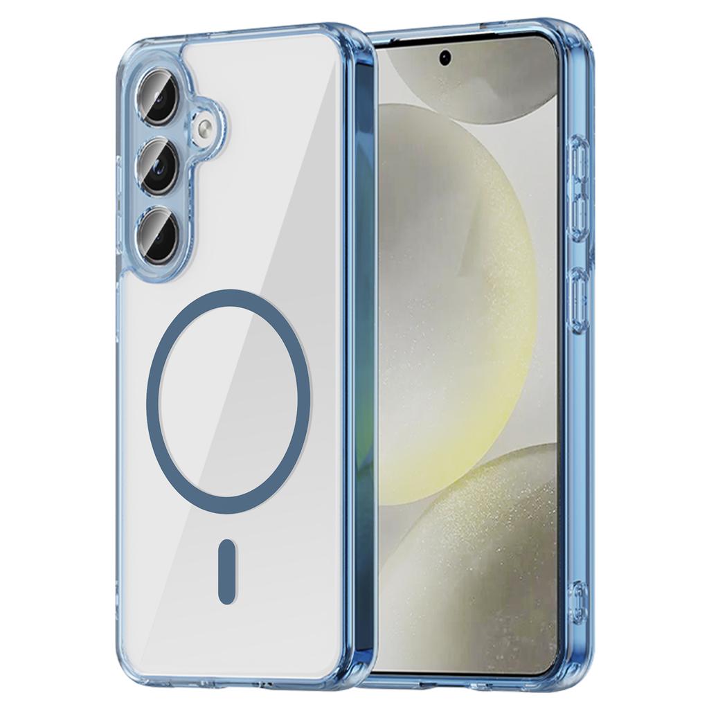 For Samsung Galaxy S24 Phone Case, Magnetic Shockproof Transparent Cover for Samsung Galaxy S24