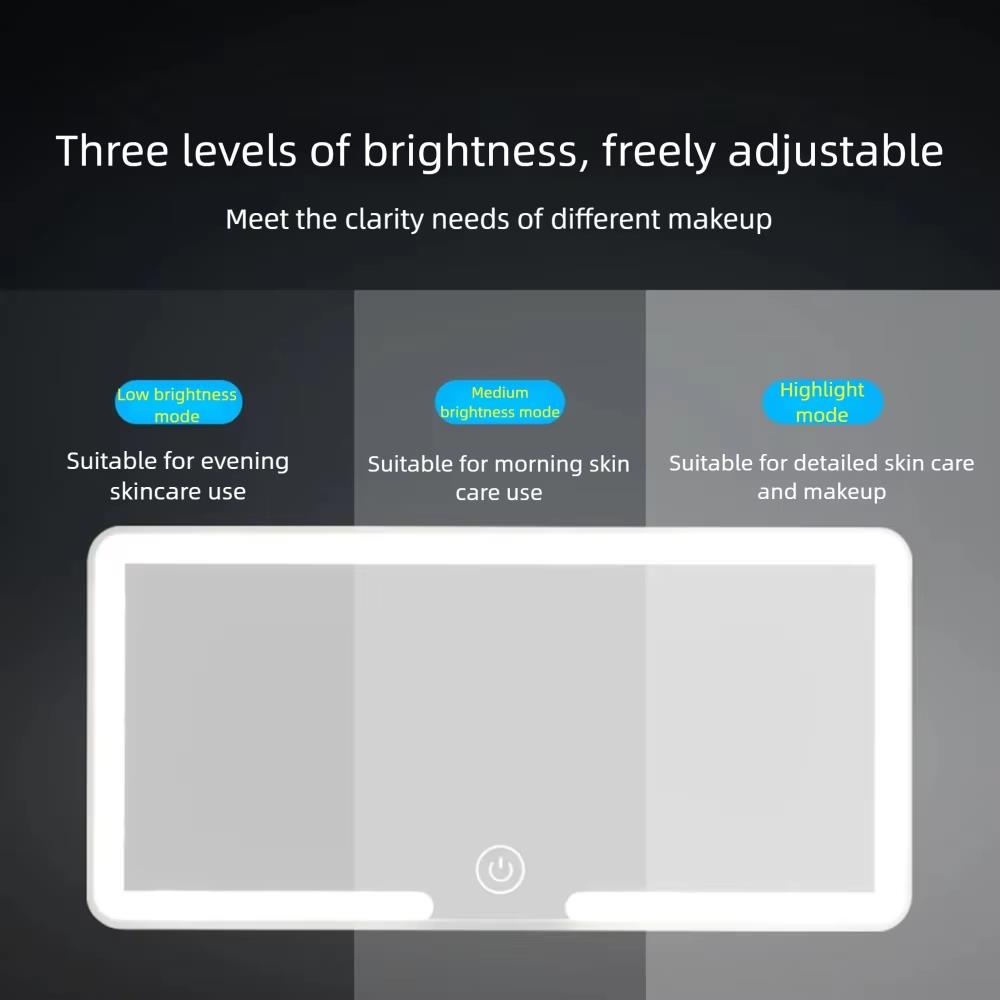 Car Interior Mirrors Sun Visor Plate LED HD Makeup Mirror for Girls Women Rechargeable Fill Light Universal Thin Vanity Mirror Interior Mirrors6