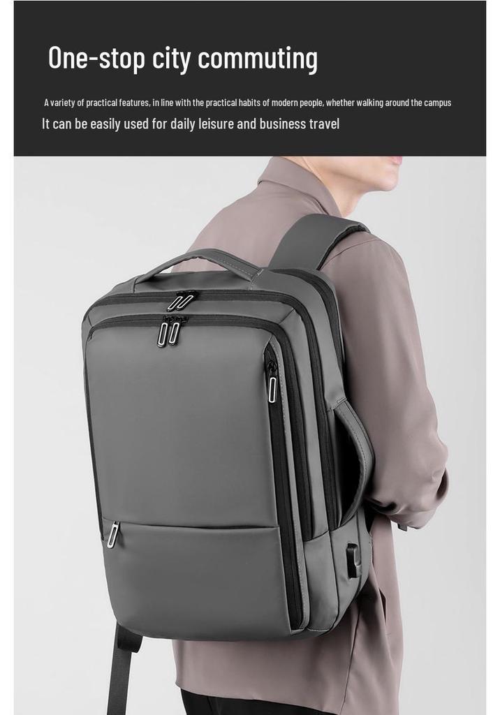 Men's Large Capacity Commuter Backpack for Business and Travel