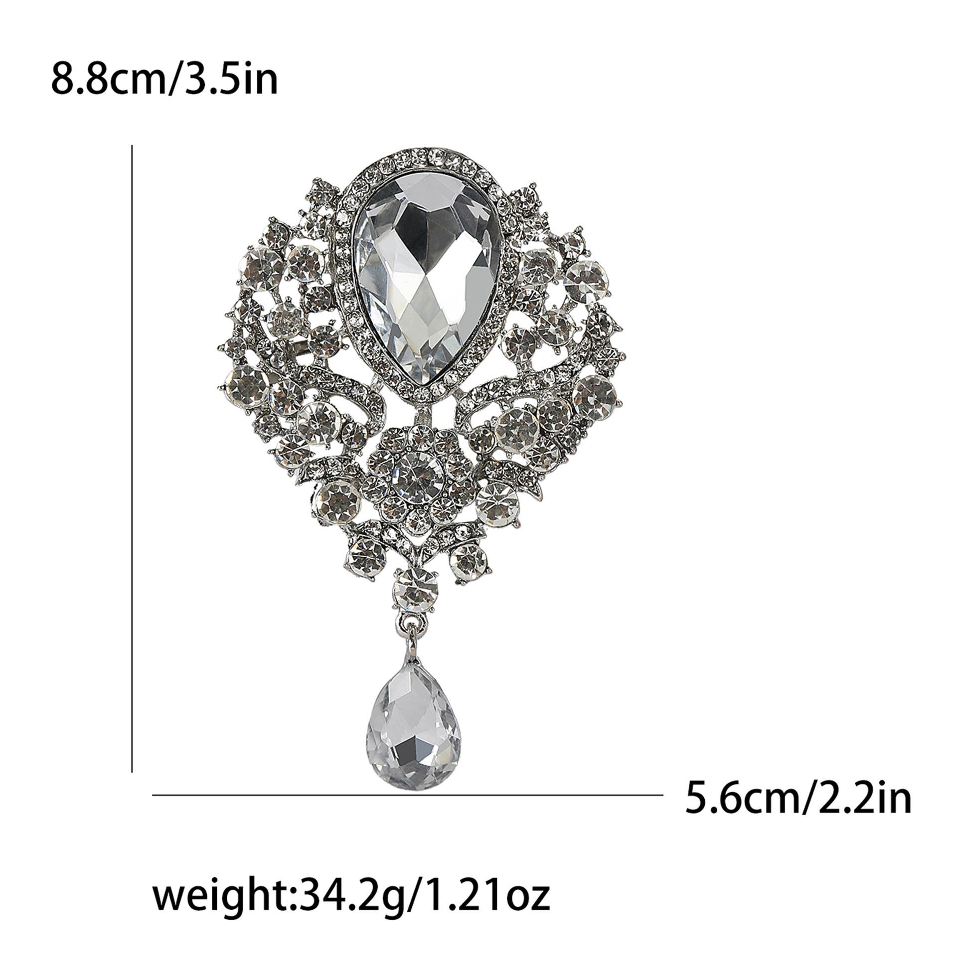 

Элегантный сплав горный хрусталь капля воды стеклянная брошь универсальный женский пальто костюм корсаж ювелирные изделия булавка