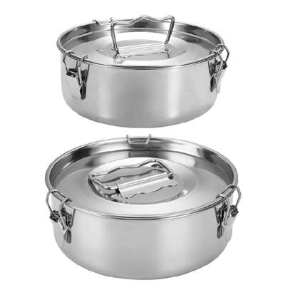 Multipurpose Flan Molds Pan Food Safe Stainless Steel Locking Lid For Quiches Cake Baking Steam Cooking Heat Resistant