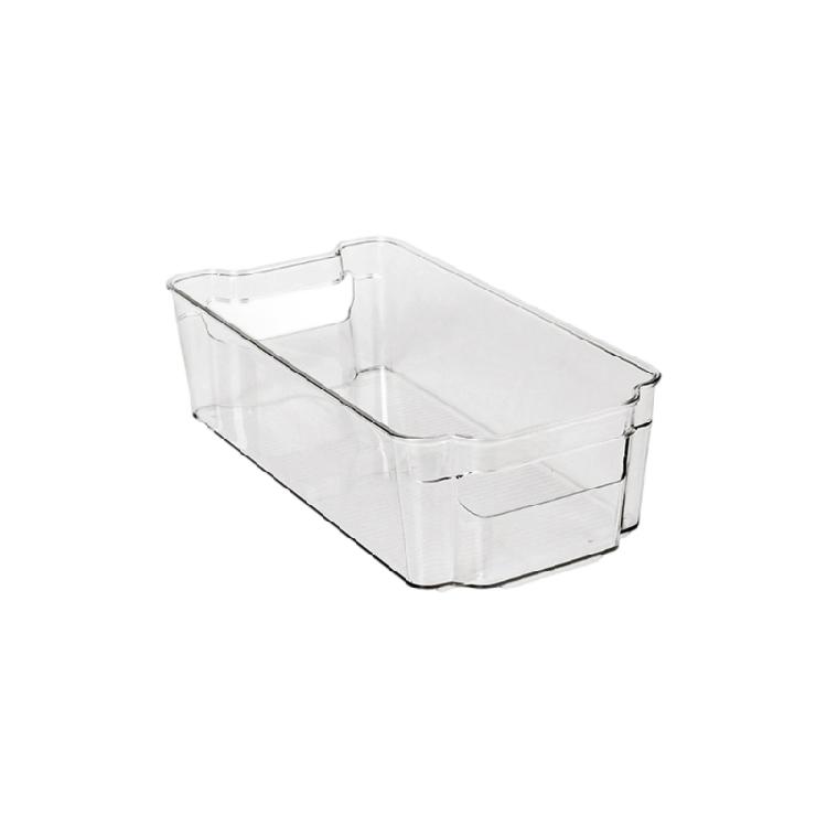 Штабелируемый органайзер для морозильной камеры с полосатой текстурой контейнер для замороженных продуктов прозрачный органайзер-лоток с ручкой S 830₽