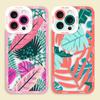 Abstract Art Plants Leaf Cover Clear Phone Case For iPhone Apple 17 AIR 16E 16 15 14 12 13 11 Pro Max Plus XR TPU DIY Shell Case