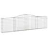 VidaXL 4x Paniers à Gabions Arqués Cages à Gabions Arquées Murs de Gabion Barrières de Jardin Terrasse Extérieur 3146868