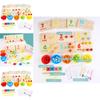 Holz Multifunktionales Arithmetik-Klammer-Perlen Lernbrett Kinder Puzzle Spielzeug Set Für Frühes Lernen