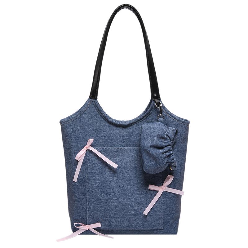 

Женские сумки-тоут с бантом, новые модные сумки через плечо из холста большой вместимости для женщин, вечеринок, отпуска