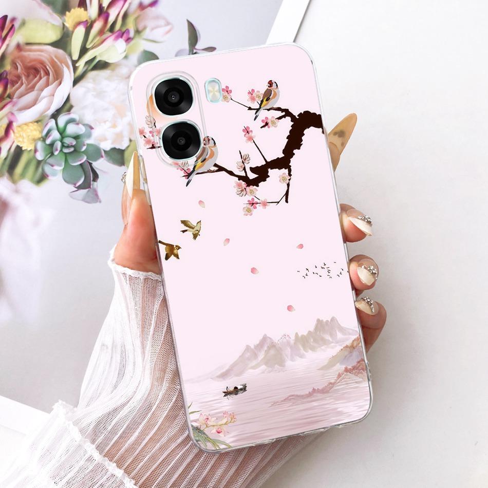 For OPPO A6X A6 A6T Pro 4G 5G Cute Flower Butterfly Cat Painted Case For Oppo A6 A6x A6T Pro 4G Soft Silicone TPU Phone Cases