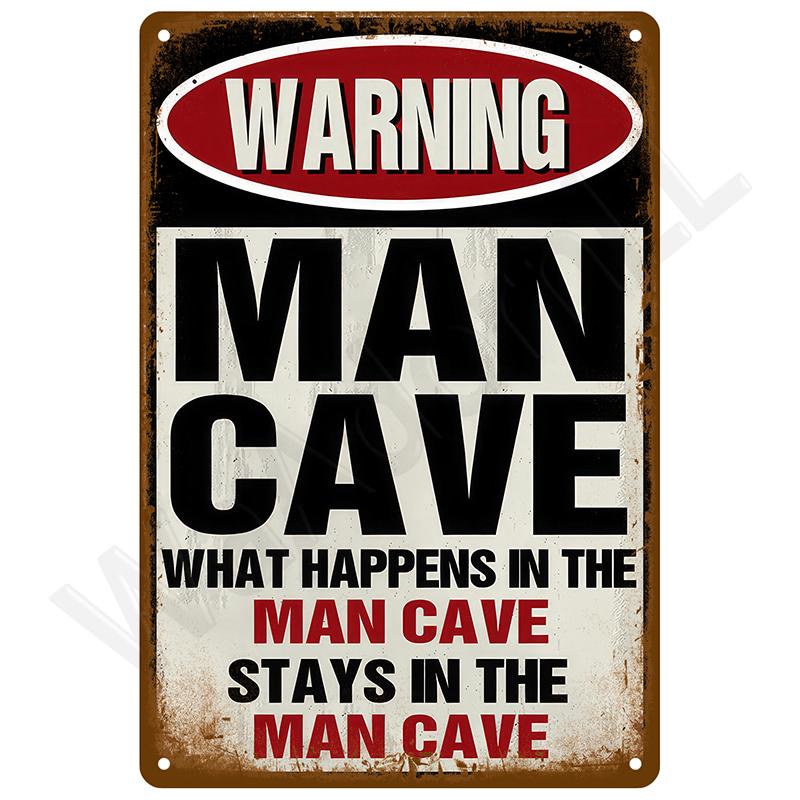 Retro Wall Art Mural Outdoor House Bathroom Home Room Decorations Decor Vintage Metal Signs Plates Tin Sign Posters Man Cave Bar