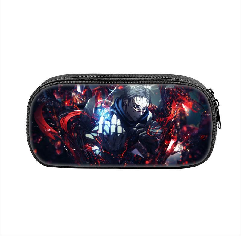 Jujutsu Kaisen Anime Character Print Student Single Layer Stationery Storage Bag For Students And Teenagers