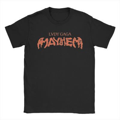 Lady Gaga Mayhem Album Logo T-Shirt für Herren Hipster Baumwoll-Tees Rundhals Kurzarm T-Shirt 4XL 5XL Kleidung