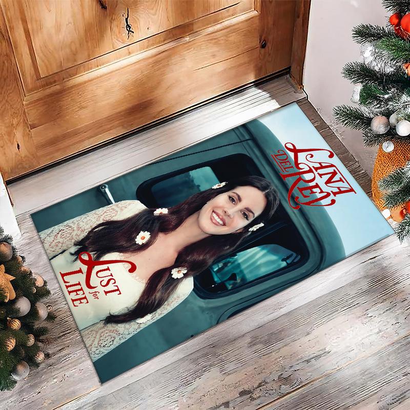 Soft Crystal Velvet Floor Rug,Lana Del Rey Anti Slip Decorative Carpet, Plush Area Mat For Indoor Home Decoration