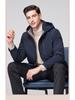 Men's Hooded Winter White Duck Down Jacket - Warm Middle-aged Business Outerwear