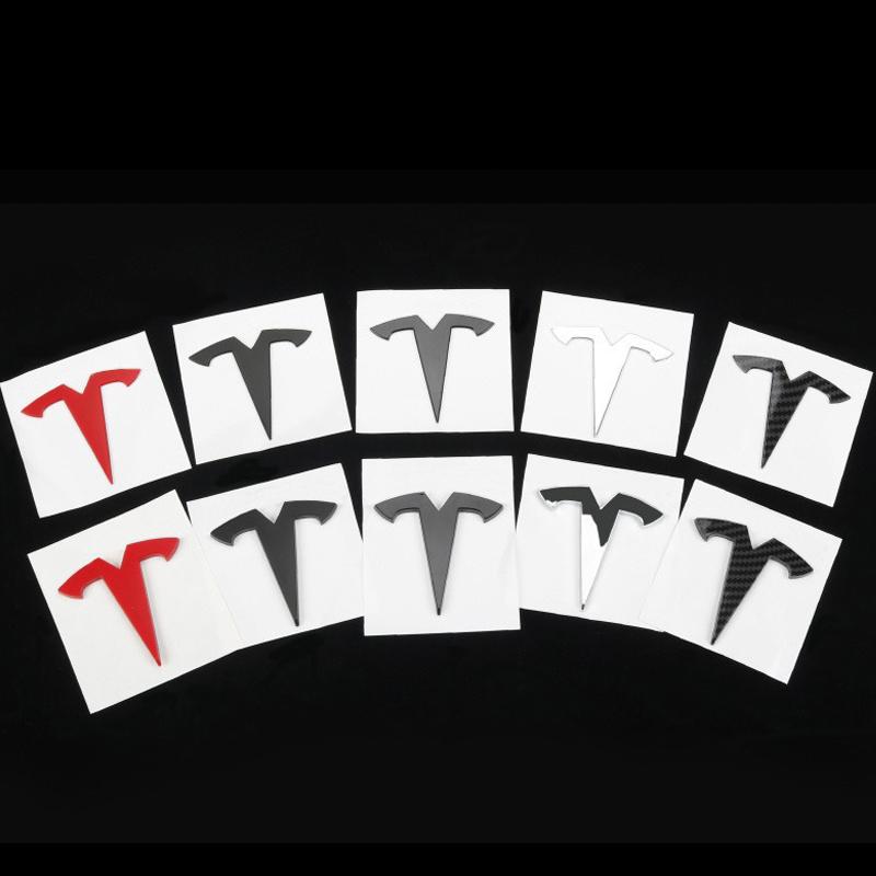 ZFX1 Metal Alloy Car Front Hood Emblem Rear Trunk 3D Sticker for Tesla Model 3 ModelY Replacement Badge Decoration Accessories