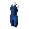 Mizuno Stream Ace Race Open Back Half Suit Size for Competitive Swimming and Challenge FINA Swimming Women's (N2MG2720, XL, Navy/Blue) Swimmers.