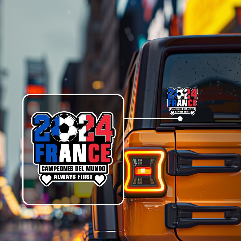 France Football Autoaufkleber Wasserabweisend LKW Auto Fenster Stoßstange Tankdeckel Karosserie Styling Ornament Vinylaufkleber