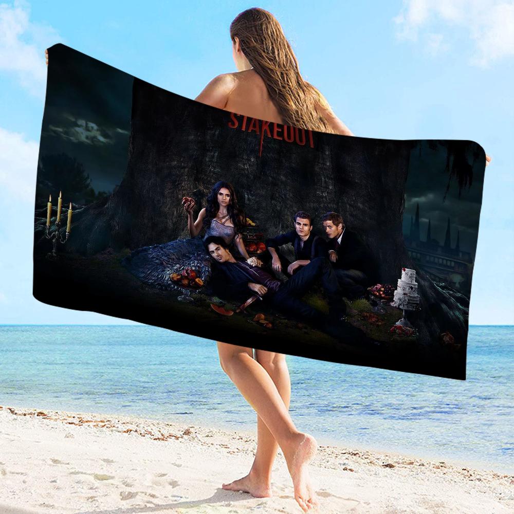 The Vampire Diaries Damon salvatore Towel Microfiber Beach Towel Absorbent Quick Yoga Swimming Resort Mountain Climbing Towel