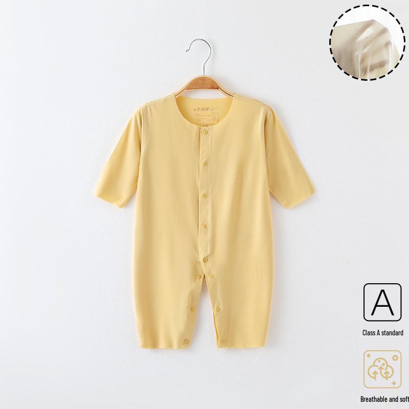 

Летняя детская модальная пижама: Тонкий комбинезон с длинным рукавом без косточек для новорожденного для кондиционирования воздуха 66cm (3-6 months)