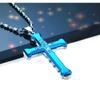 Cross Ornament Dark Knight Diamond Cross Necklace Domineering Bamboo Necklace