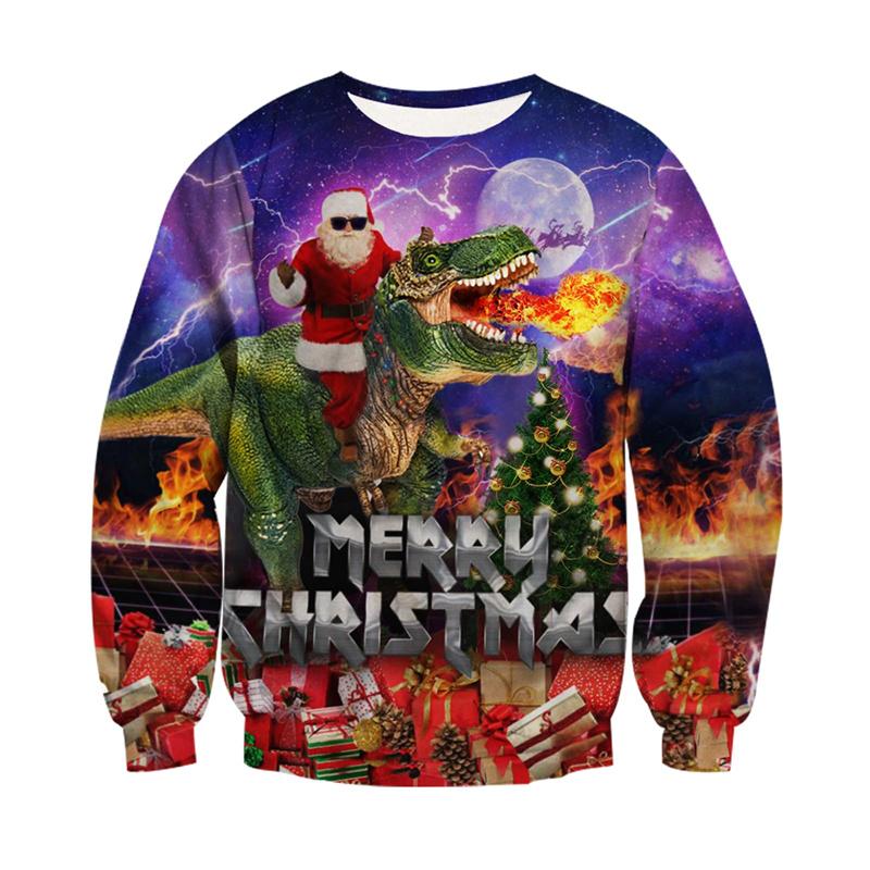 Men Women 3d Printing Funny Xmas Sweatshirt Crewneck Long Sleeve Pullover Oversized Hoodies