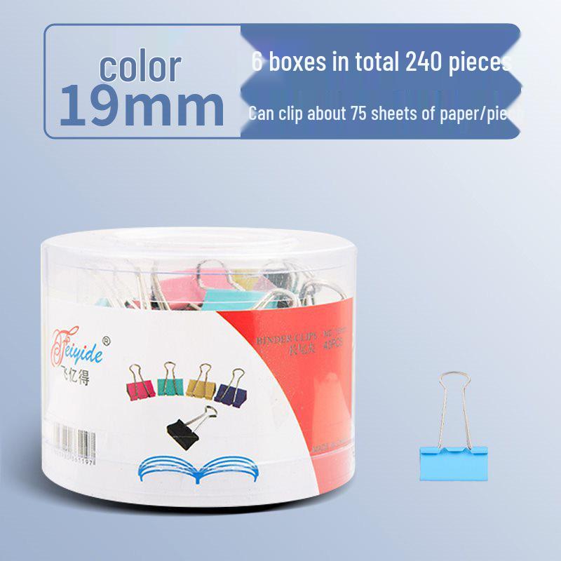 Mixed Pack of Colored Bulldog Clips - Large, Medium, and Small Paper Clips for Documents and Books