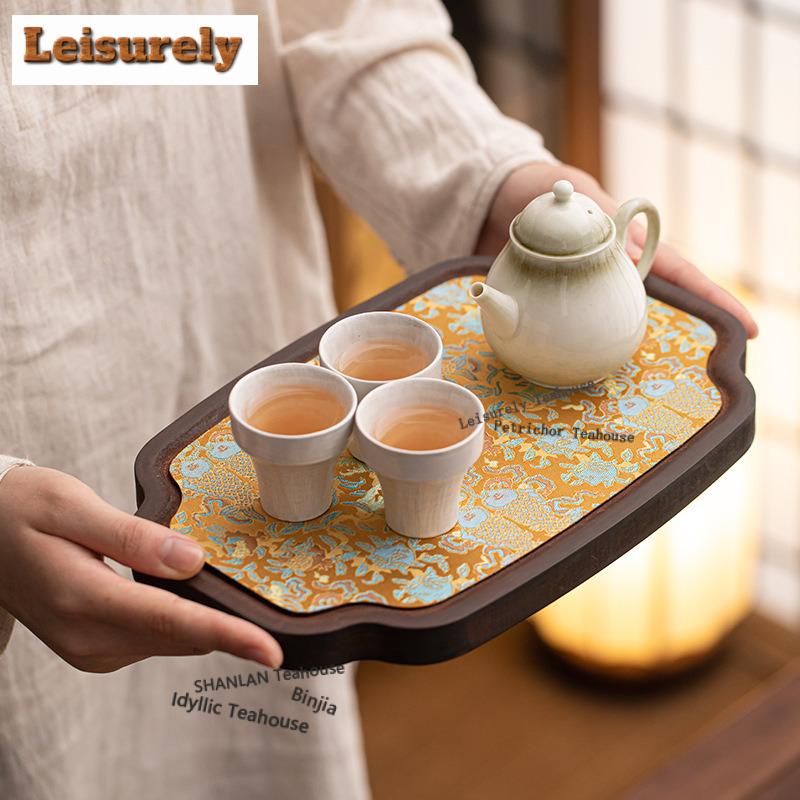 Koi Walnussfarbe Rechteckige Teeschale Japanische Küche Tisch Kaffee Aufbewahrungsplatte Tabletts für Gastgewerbe Geschirr für Geschenk