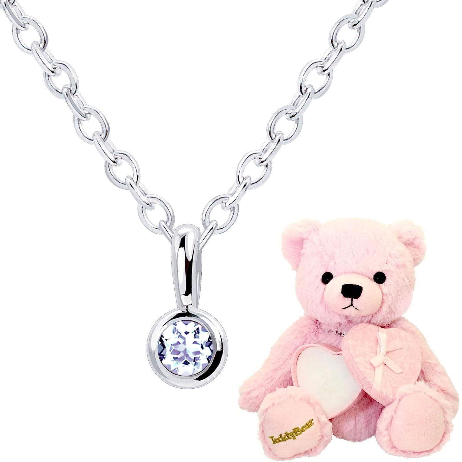 

Ожерелье с одним бриллиантом Fukurin Silver Pink Teddy Bear, набор из камня декабря, танзанита [Sears], для женщин 13930-s-tdt-01-p-12