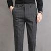Sommer Dünn Karomuster Formelle Anzughose Herren Slim Business Arbeit Büro Party Korea Skinny Casual Hose Männlich